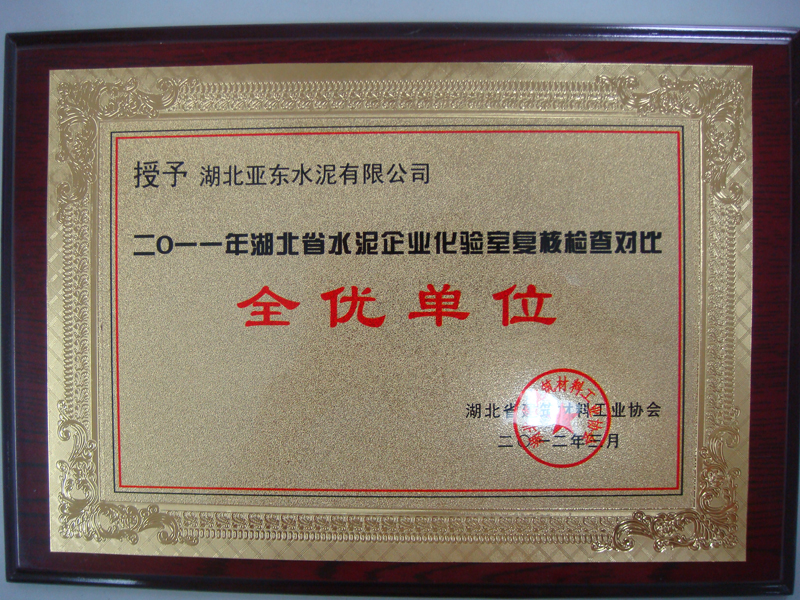 化驗室復核檢查大對比全優單位(湖北亞東) 化驗室復核檢查大對比全優單位(湖北亞東)