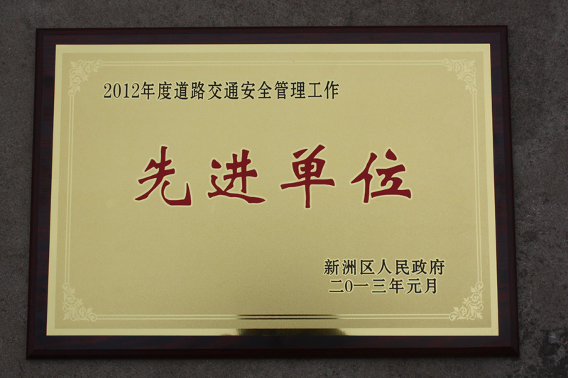 道路交通安全管理先進單位(湖北亞東) 道路交通安全管理先進單位(湖北亞東)