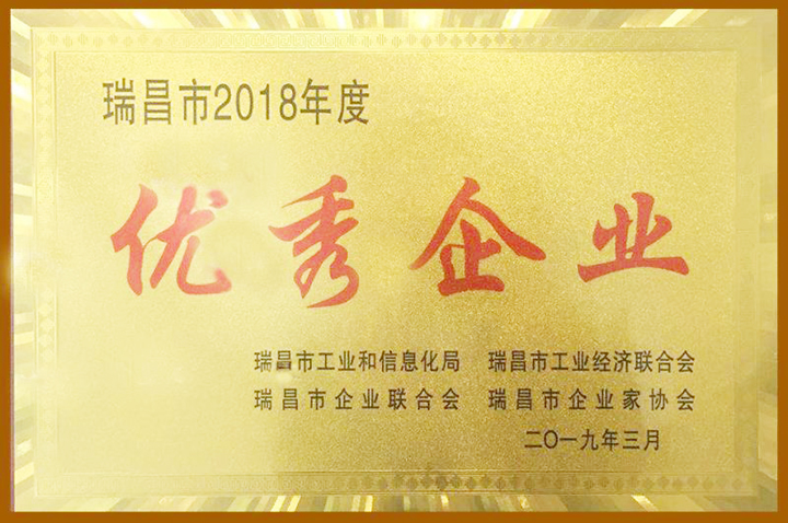 2018年度優秀企業(江西亞東) 2018年度優秀企業(江西亞東)
