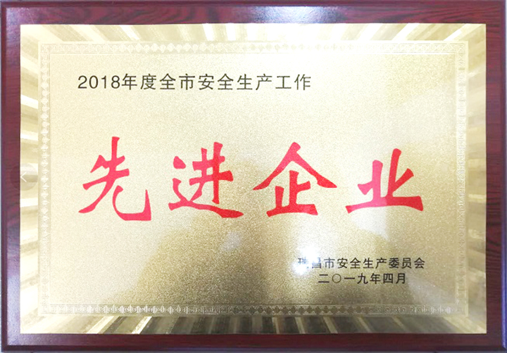 安全生產工作先進企業(江西亞東) 安全生產工作先進企業(江西亞東)